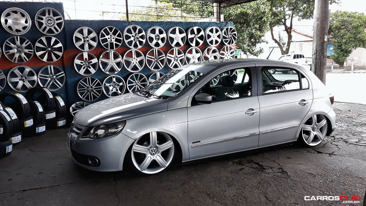 Carros DUB - Gol G5 rebaixado com @volcanowheels Space aro 18