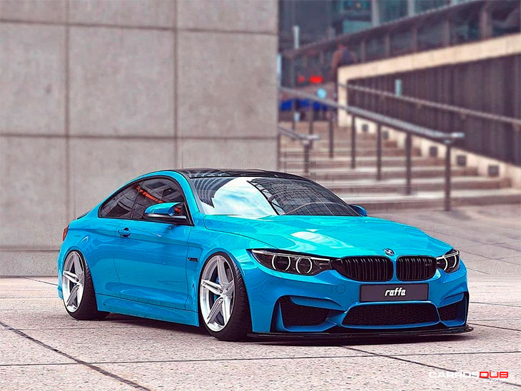 BMW M4 com rodas Raffa Wheels aro 19