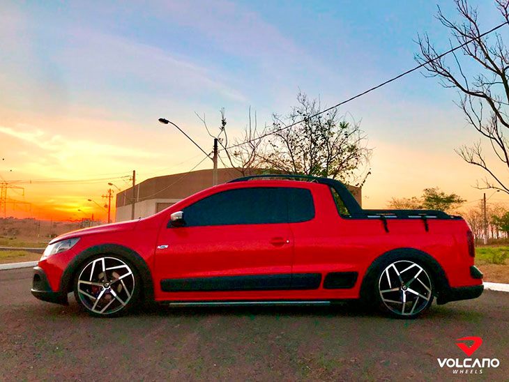 🔥 VW SAVEIRO CROSS G5 COM SOM REBAIXADA ARO 18 R Seven SUSPENSÃO