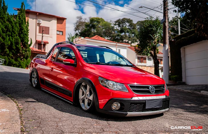 Saveiro Cross 2021 Vermelho Ravena! 