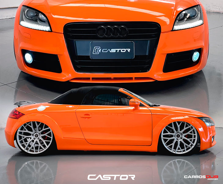 Audi TT laranja rebaixado