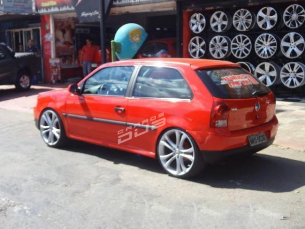 GOL GTI VERMELHO TURBO! ARO 18