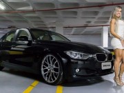 Bruna Gravina apresenta sua BMW 320i com rodas aro 20