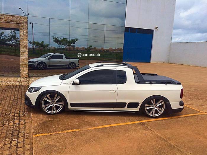 Saveiro Cross + aro 20 Strong volcano wheels, Foto: Gledson…