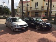 Ensaio Corsa e Gol rebaixados com rodas volcano wheels