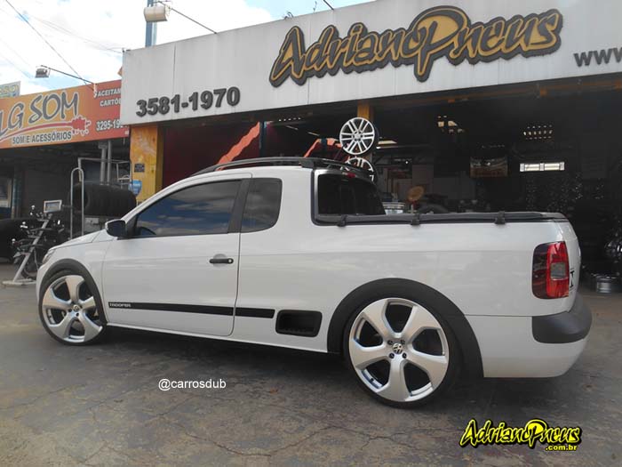 Saveiro G6 Rebaixada Rodas Aro 20 + Som - Low Car