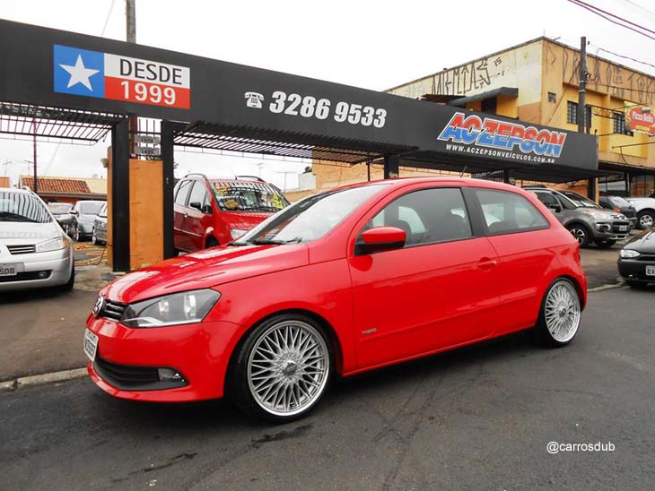 VW Gol GTI rebaixado com rodas balina aro 17