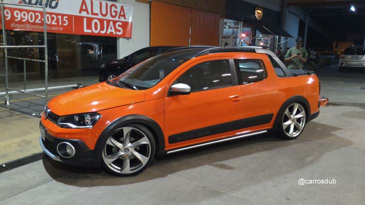 Saveiro G6 Rebaixada Rodas Aro 20 + Som - Low Car