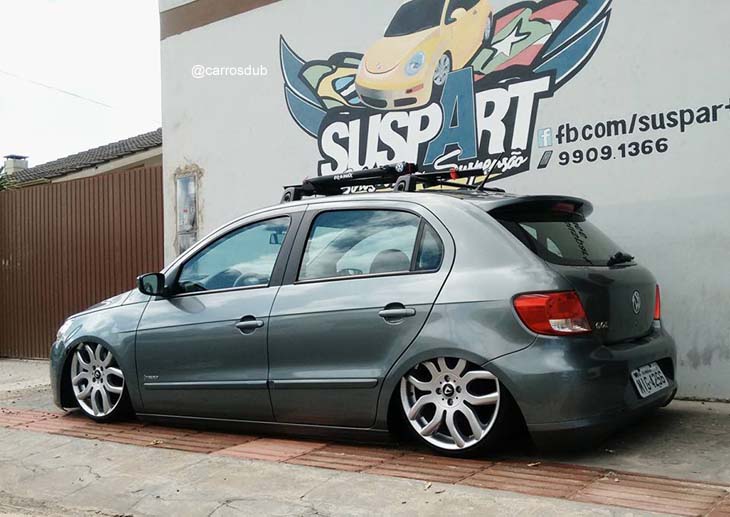 Carros DUB - Gol G5 rebaixado com @volcanowheels Space aro 18